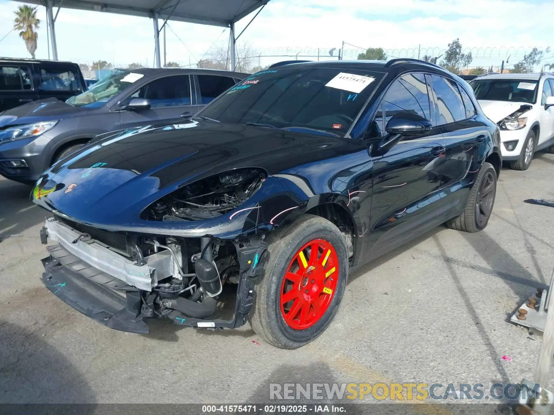 2 Photograph of a damaged car WP1AA2A56NLB01345 PORSCHE MACAN 2022