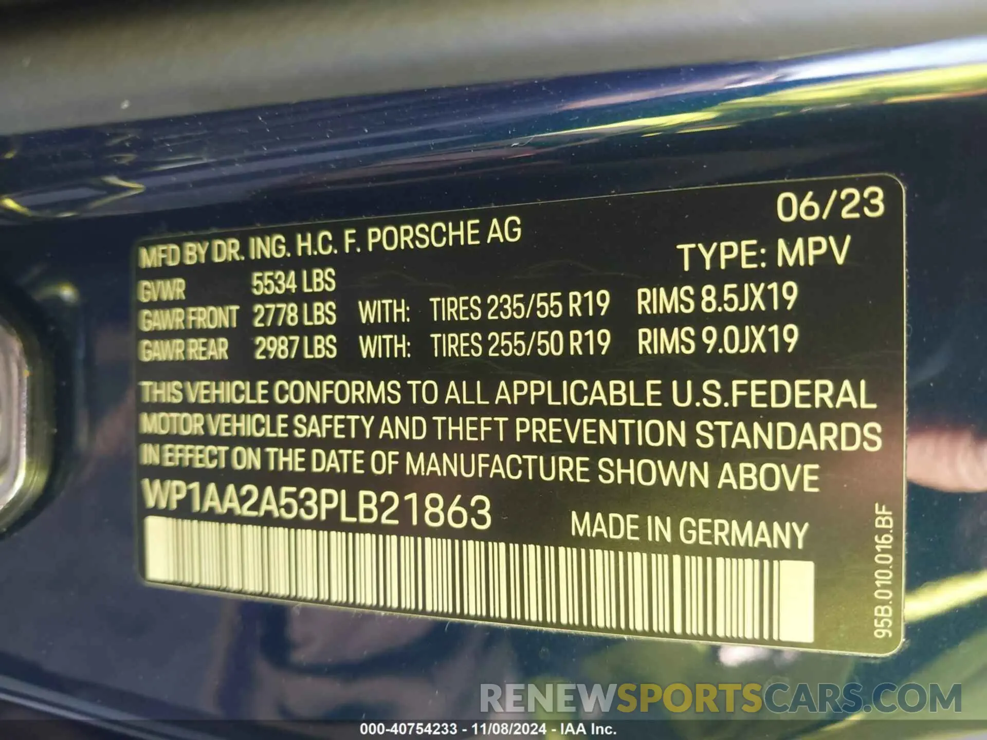 9 Photograph of a damaged car WP1AA2A53PLB21863 PORSCHE MACAN 2023