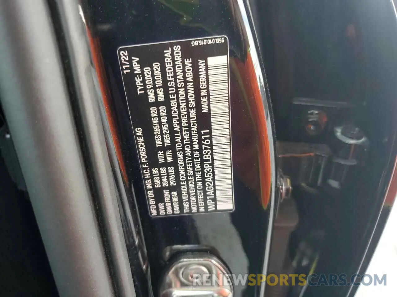 13 Photograph of a damaged car WP1AG2A53PLB37611 PORSCHE MACAN 2023