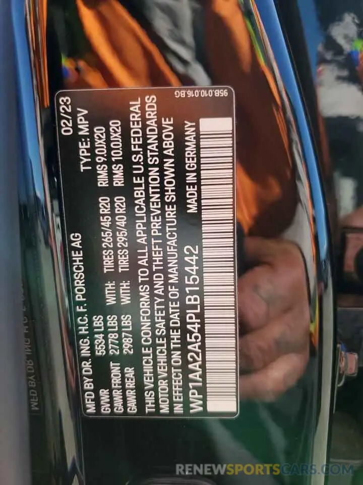 14 Photograph of a damaged car WP1AA2A54PLB15442 PORSCHE MACAN BASE 2023