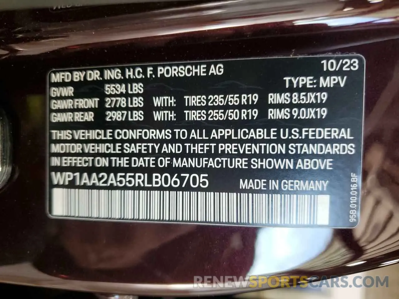 14 Photograph of a damaged car WP1AA2A55RLB06705 PORSCHE MACAN BASE 2024