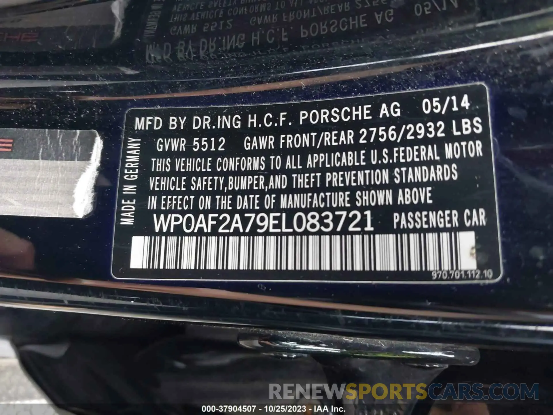 9 Photograph of a damaged car WP0AF2A79EL083721 PORSCHE PANAMERA 2014