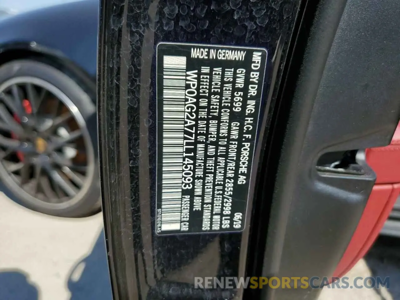 13 Photograph of a damaged car WP0AG2A77LL145093 PORSCHE PANAMERA 2020