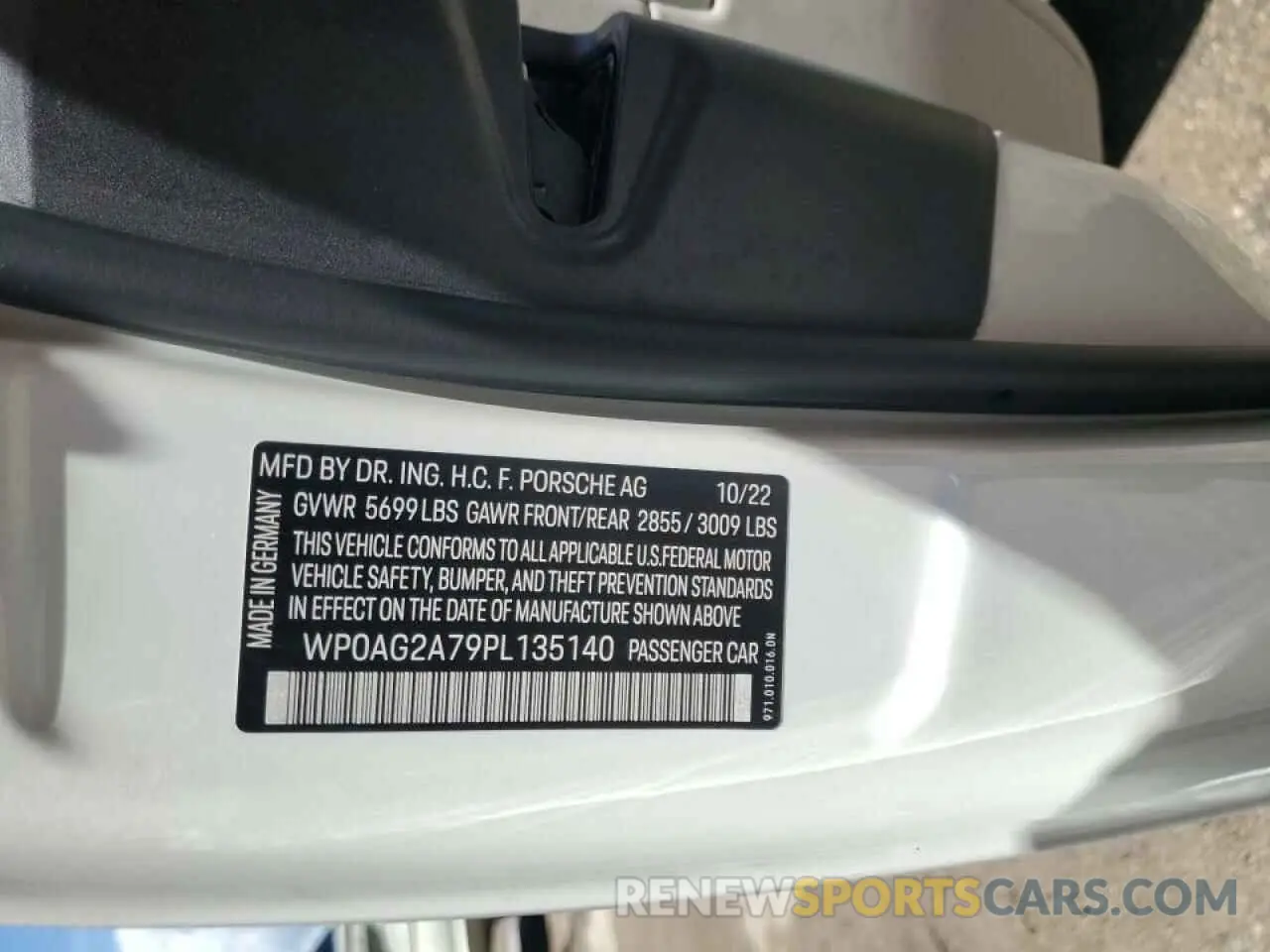 13 Photograph of a damaged car WP0AG2A79PL135140 PORSCHE PANAMERA 2023