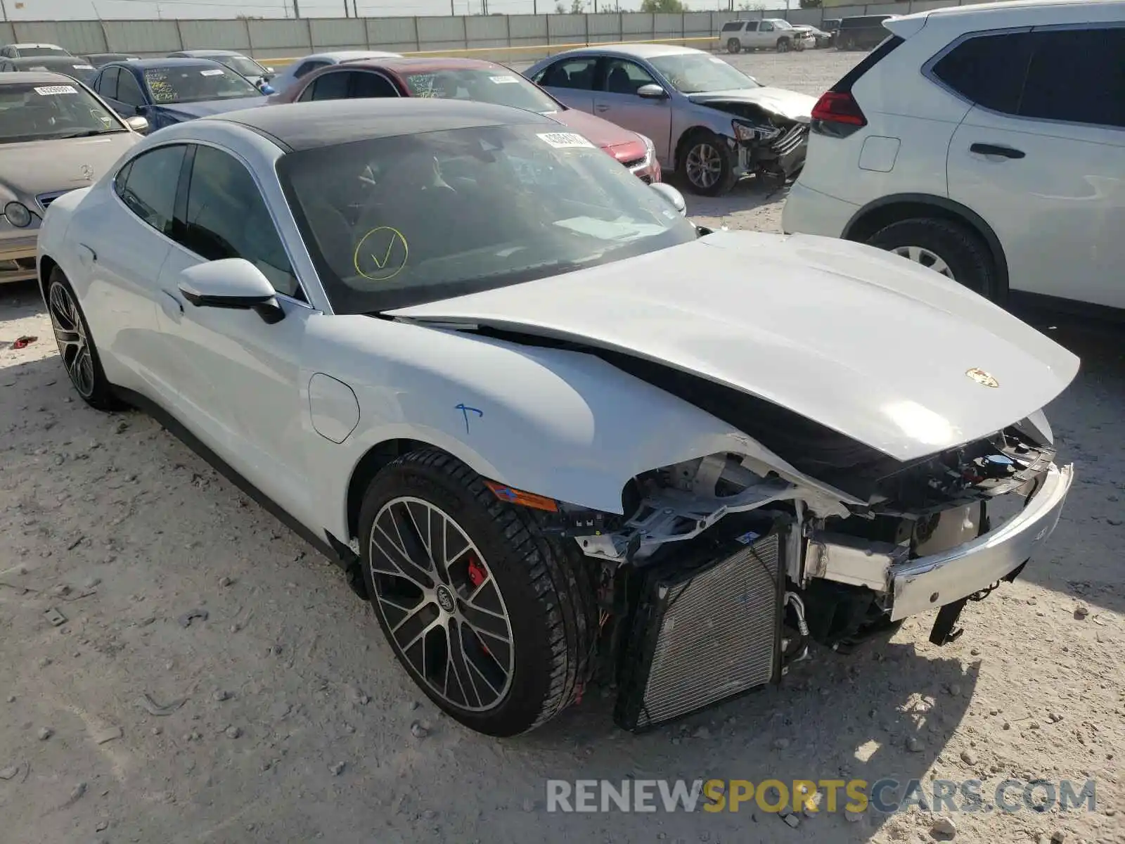 1 Photograph of a damaged car WP0AB2Y13LSA52256 PORSCHE TAYCAN 2020