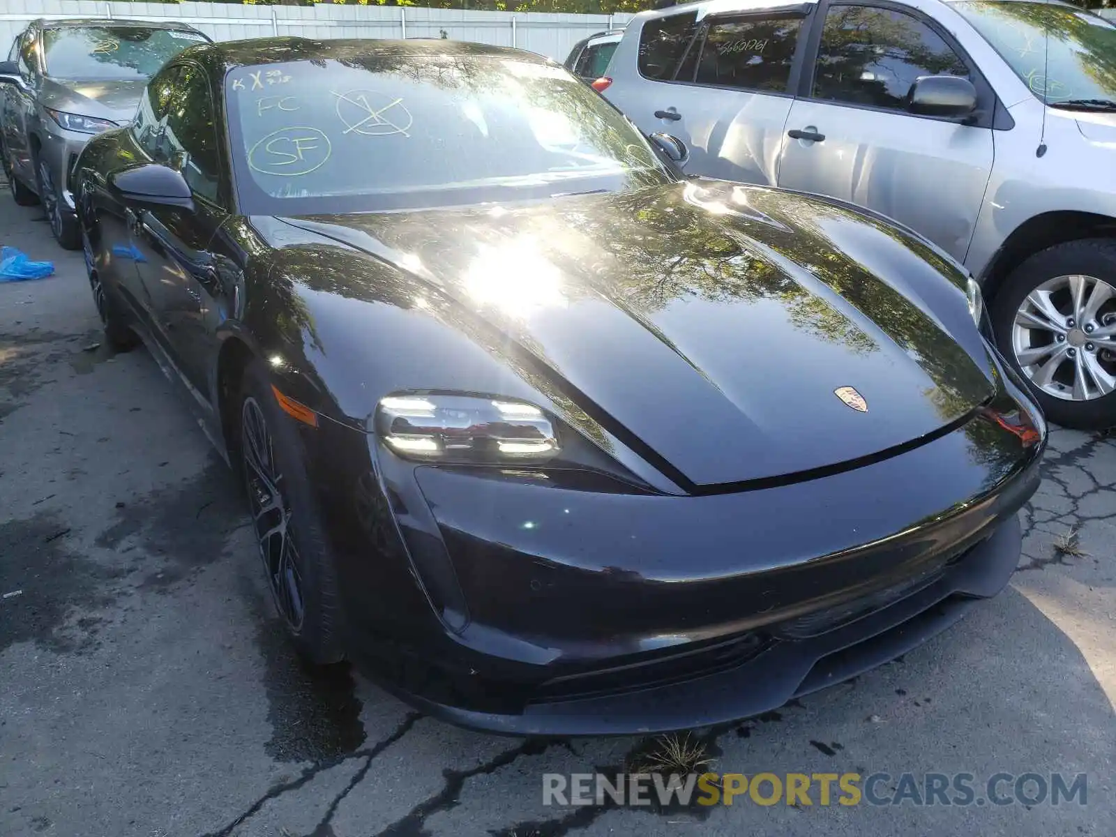 1 Photograph of a damaged car WP0AA2Y15MSA14368 PORSCHE TAYCAN 2021