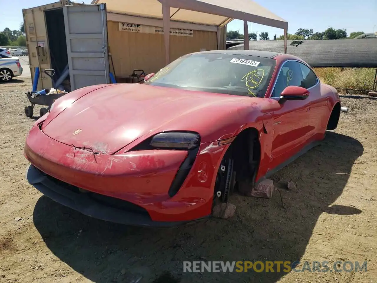 2 Photograph of a damaged car WP0AB2Y11MSA41029 PORSCHE TAYCAN 2021