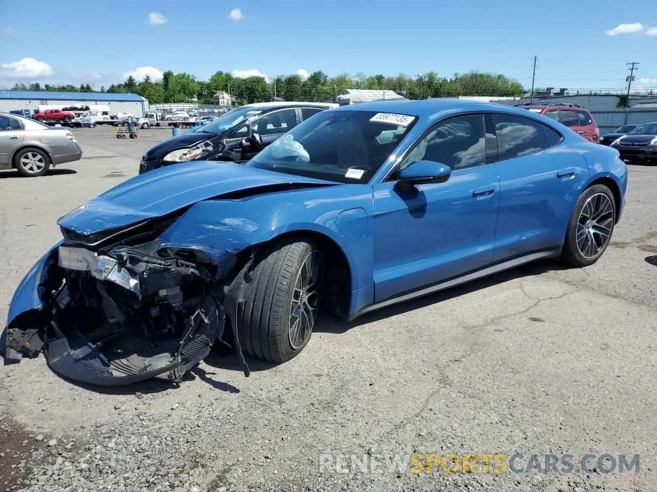 1 Photograph of a damaged car WP0AB2Y13MSA41808 PORSCHE TAYCAN 2021