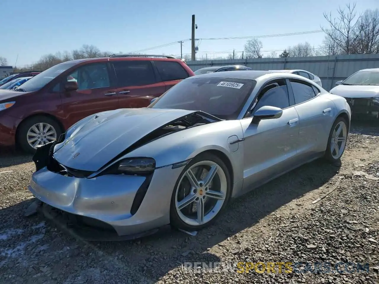 1 Photograph of a damaged car WP0AC2Y10MSA62628 PORSCHE TAYCAN 2021