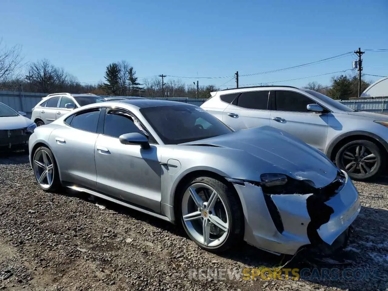 4 Photograph of a damaged car WP0AC2Y10MSA62628 PORSCHE TAYCAN 2021