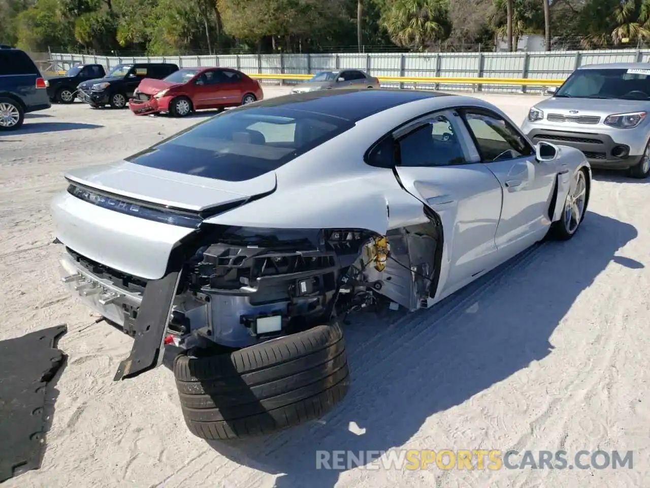 4 Photograph of a damaged car WP0AC2Y12MSA63456 PORSCHE TAYCAN 2021