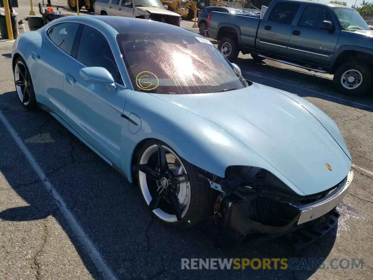 1 Photograph of a damaged car WP0AC2Y16MSA63511 PORSCHE TAYCAN 2021