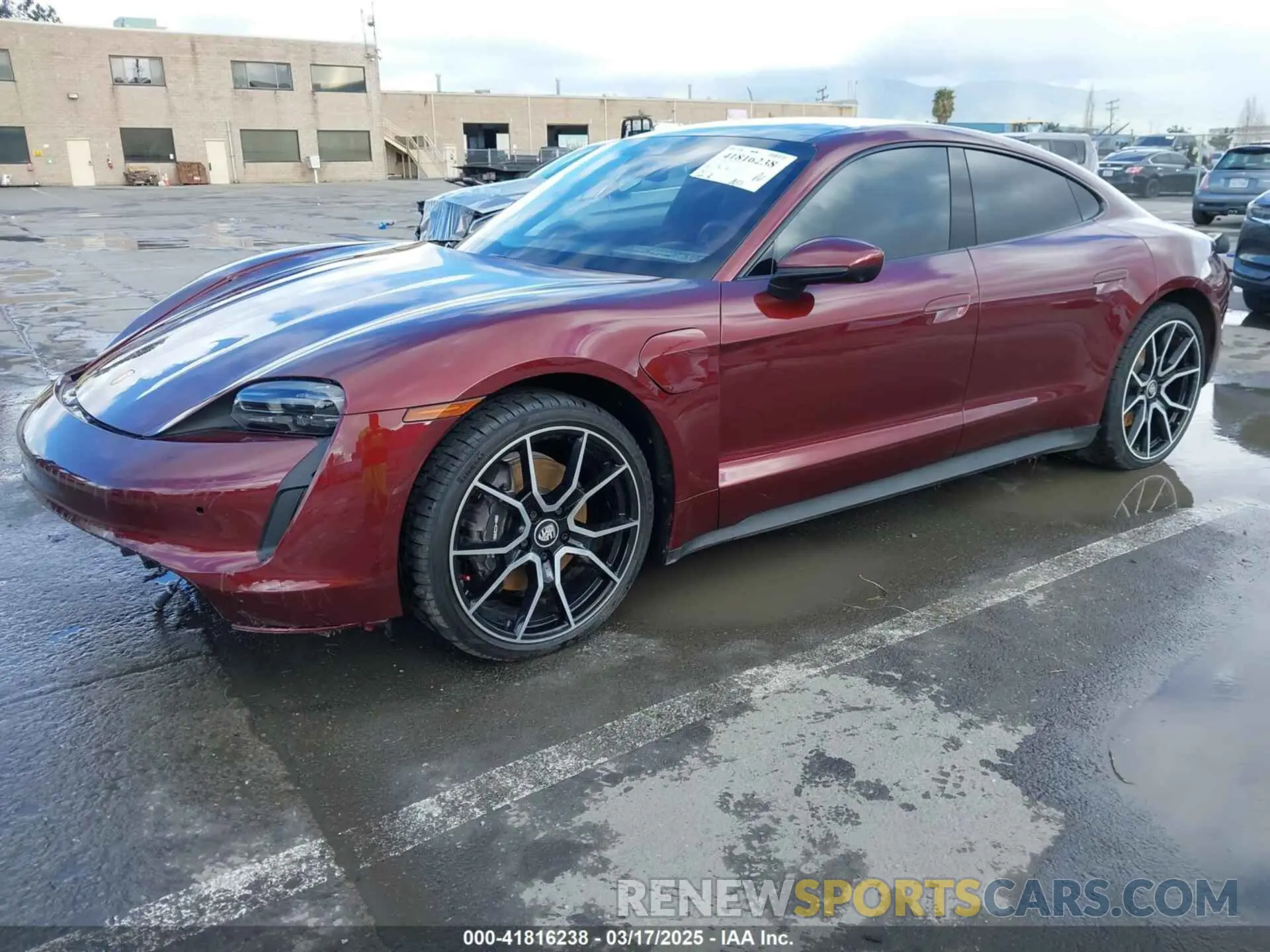 2 Photograph of a damaged car WP0AA2Y12NSA16161 PORSCHE TAYCAN 2022