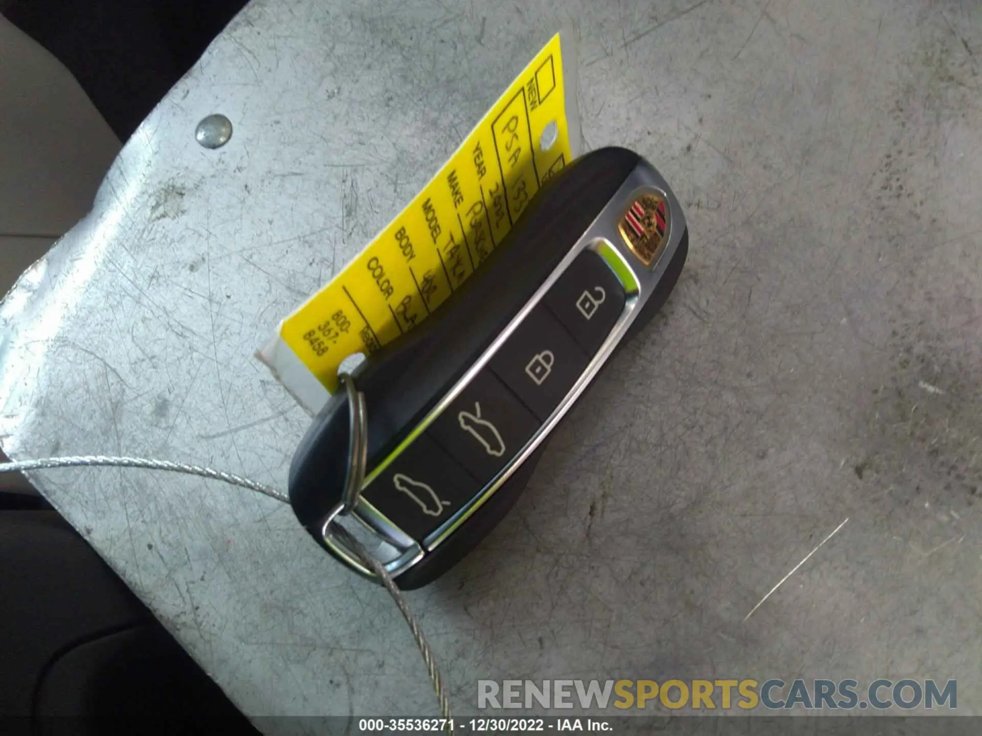 11 Photograph of a damaged car WP0AA2Y16NSA13375 PORSCHE TAYCAN 2022