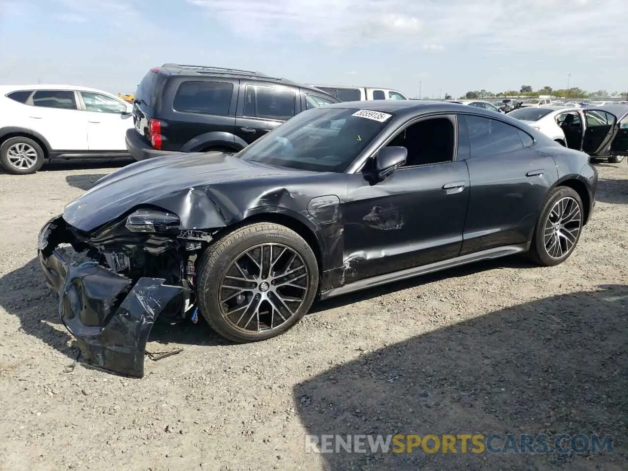 1 Photograph of a damaged car WP0AA2Y18PSA16703 PORSCHE TAYCAN 2023