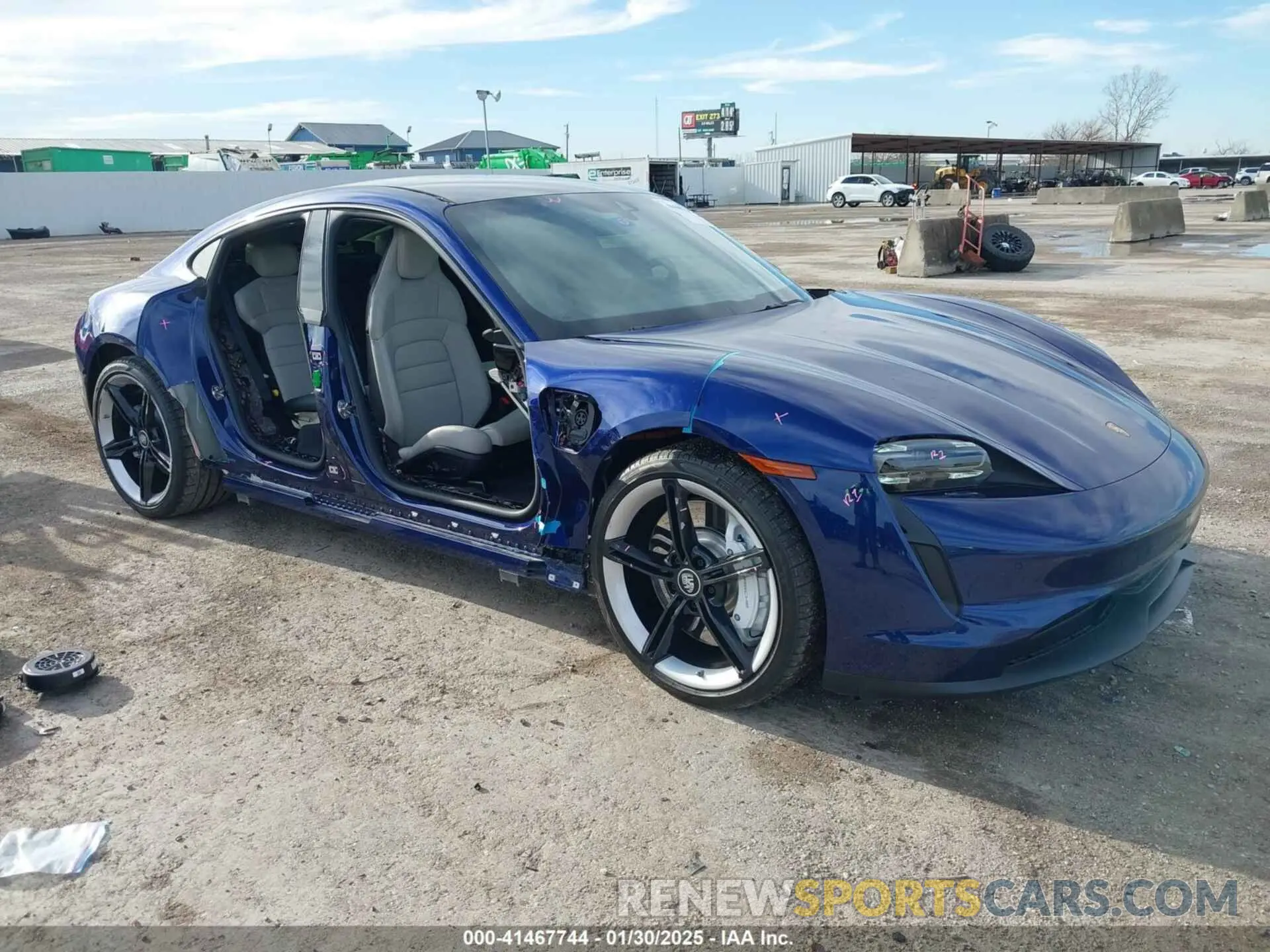 1 Photograph of a damaged car WP0AA2Y18RSA13268 PORSCHE TAYCAN 2024