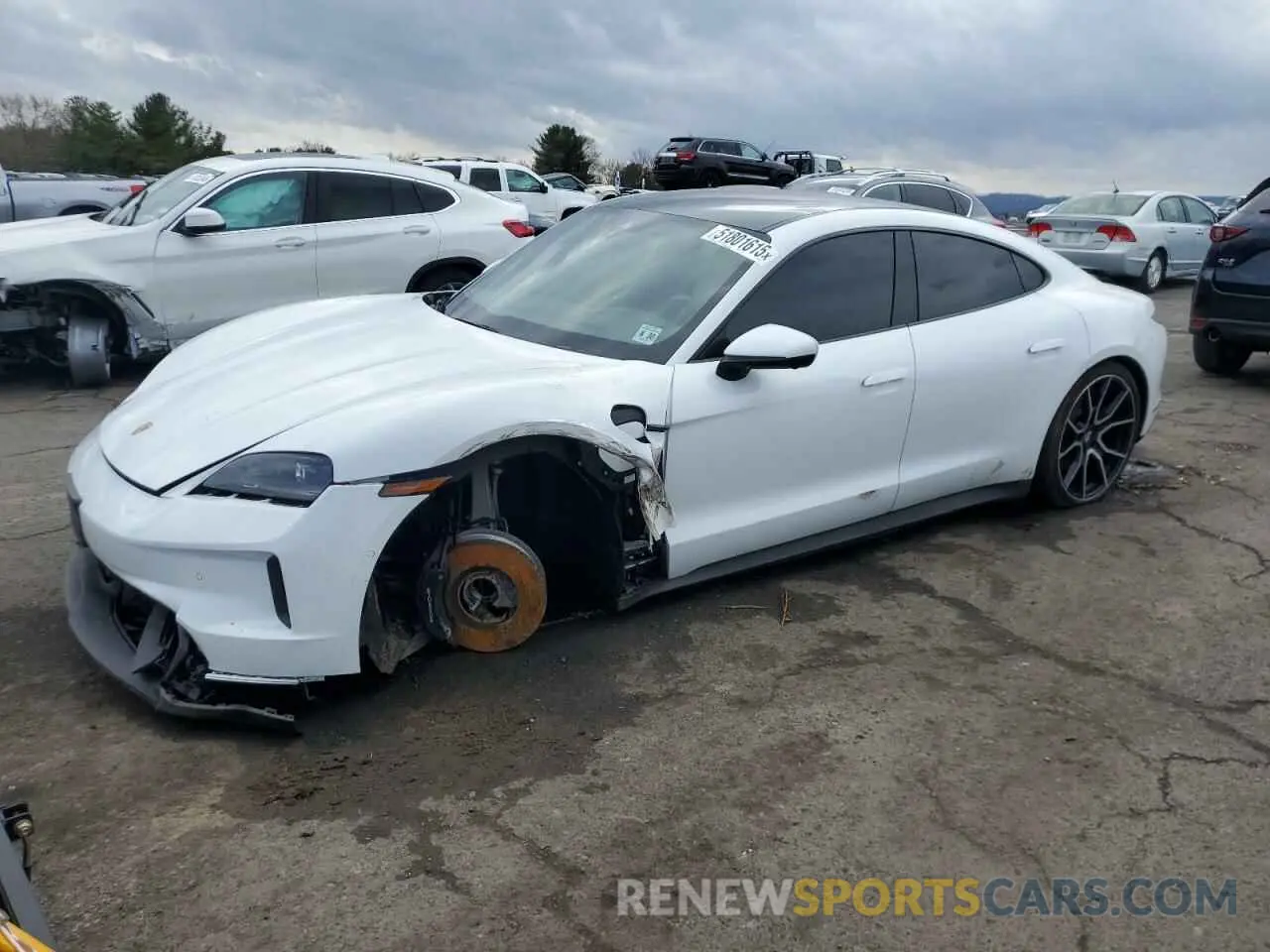 1 Photograph of a damaged car WP0AA2Y18SSA09226 PORSCHE TAYCAN 2025