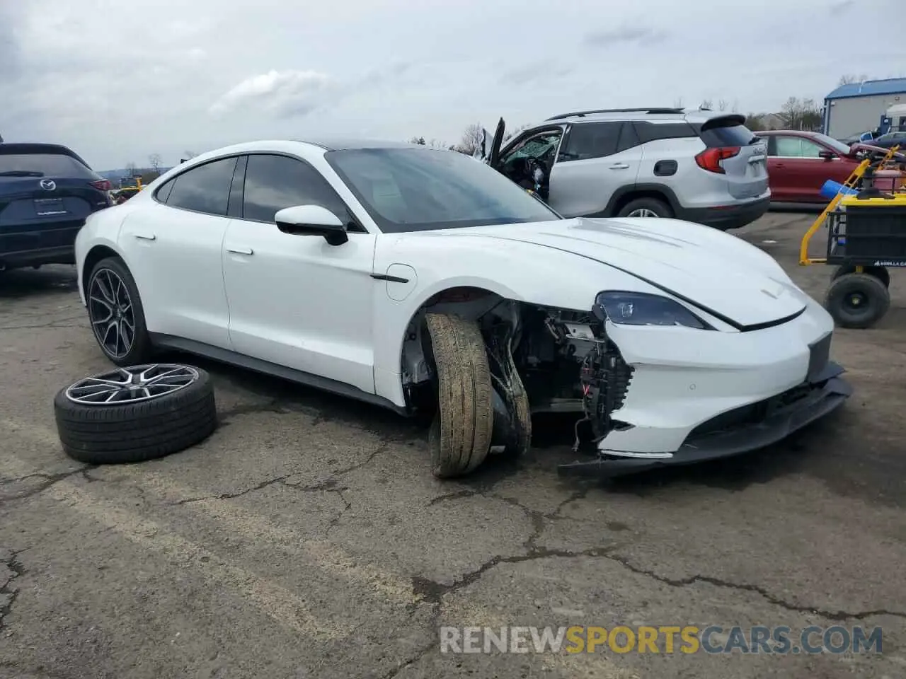 4 Photograph of a damaged car WP0AA2Y18SSA09226 PORSCHE TAYCAN 2025