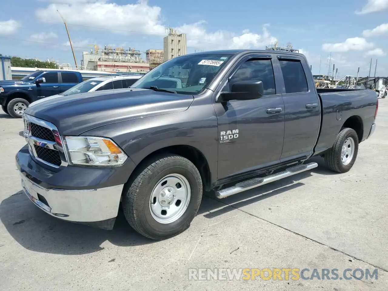 1 Photograph of a damaged car 1C6RR6FG1KS620004 RAM 1500 2019