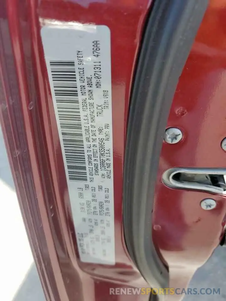 13 Photograph of a damaged car 1C6RR6FT0KS500546 RAM 1500 2019