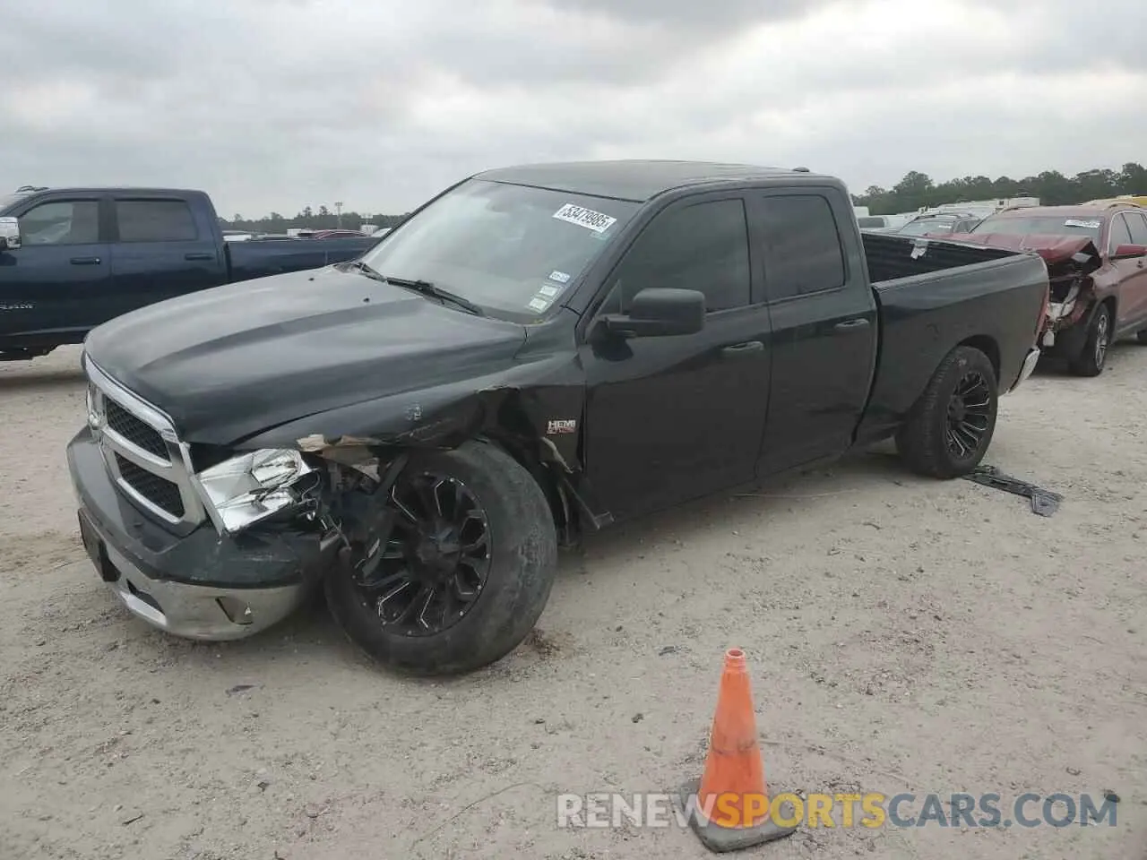 1 Photograph of a damaged car 1C6RR6FT9KS540396 RAM 1500 2019