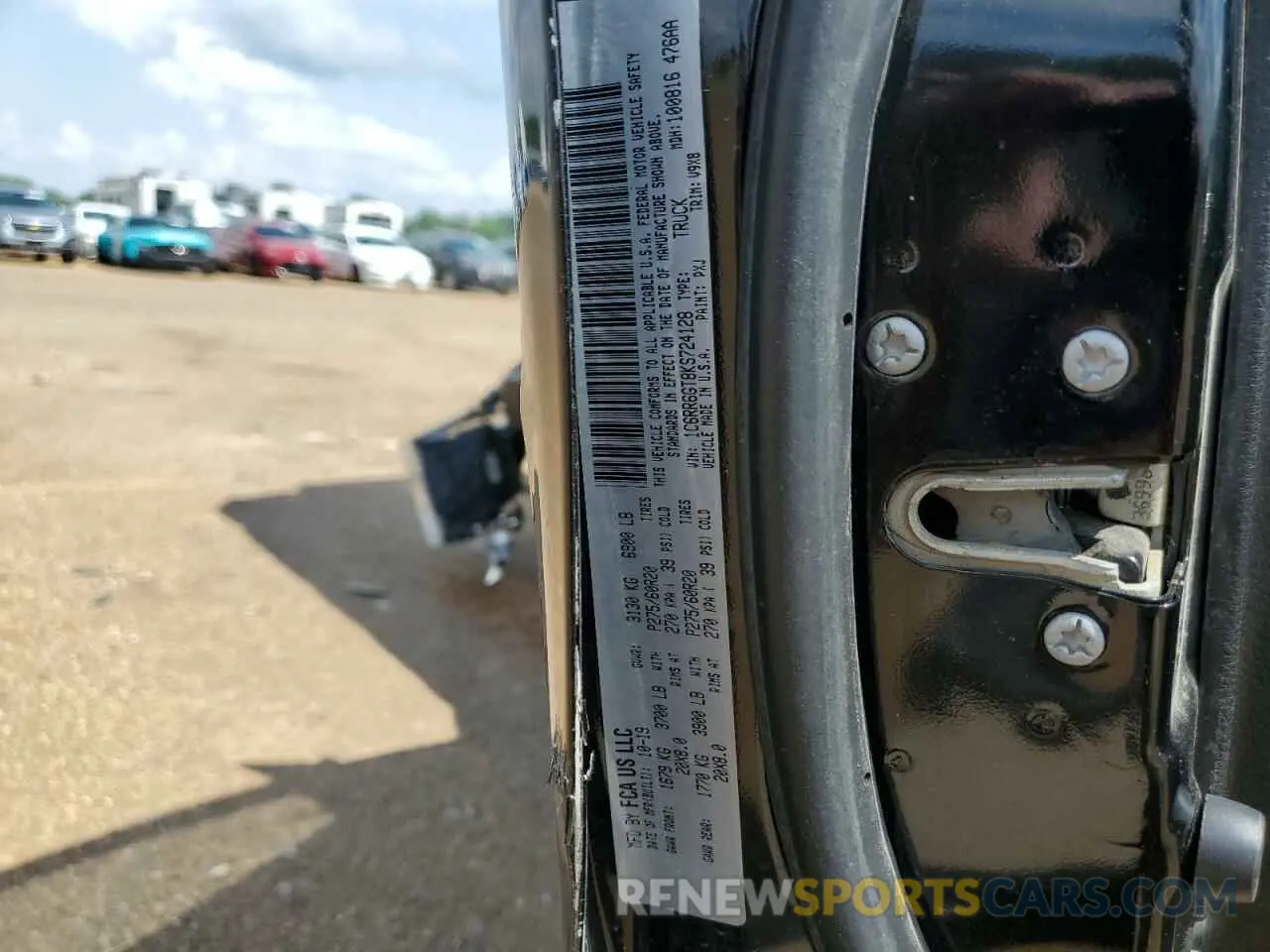12 Photograph of a damaged car 1C6RR6GT8KS724128 RAM 1500 2019