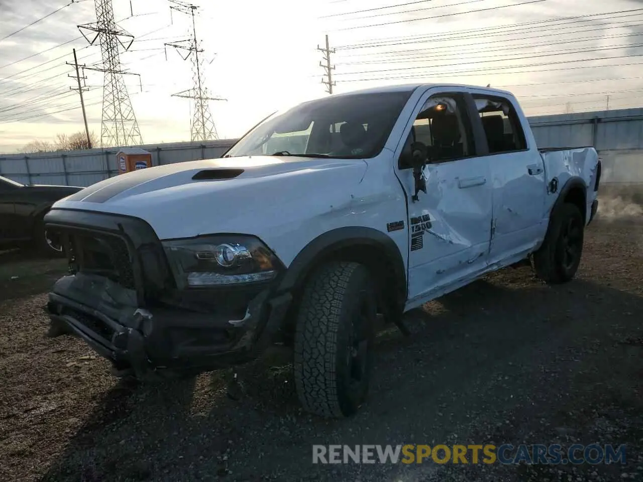 1 Photograph of a damaged car 1C6RR6LT2KS661372 RAM 1500 2019