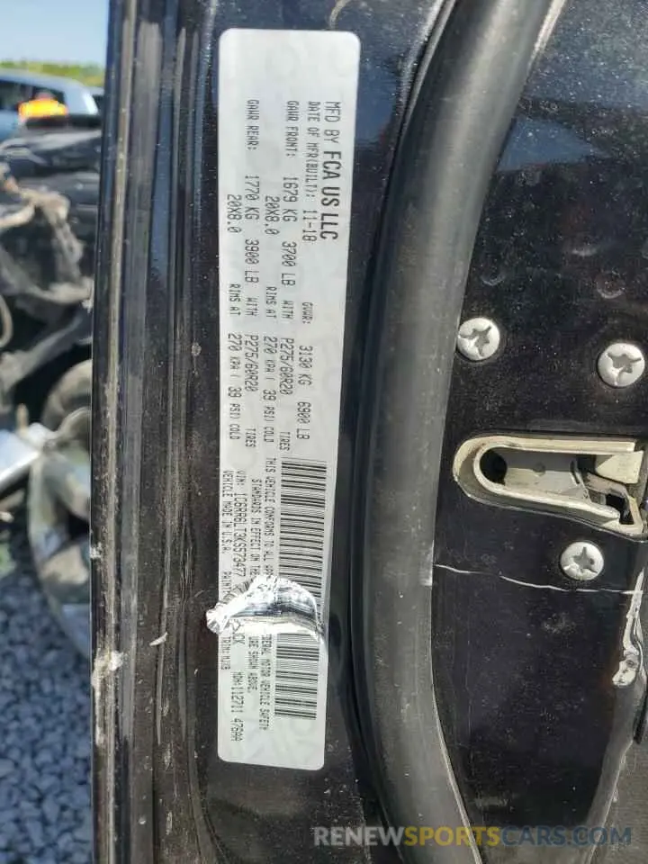 12 Photograph of a damaged car 1C6RR6LT3KS573477 RAM 1500 2019