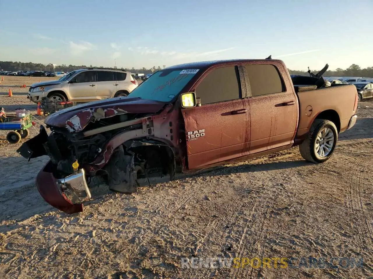 1 Photograph of a damaged car 1C6RR6LT4KS573777 RAM 1500 2019