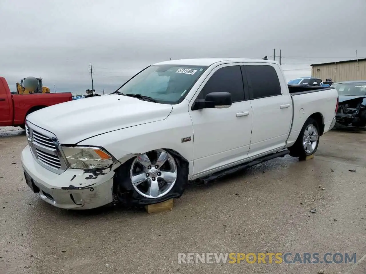 1 Photograph of a damaged car 1C6RR6LT5KS537130 RAM 1500 2019