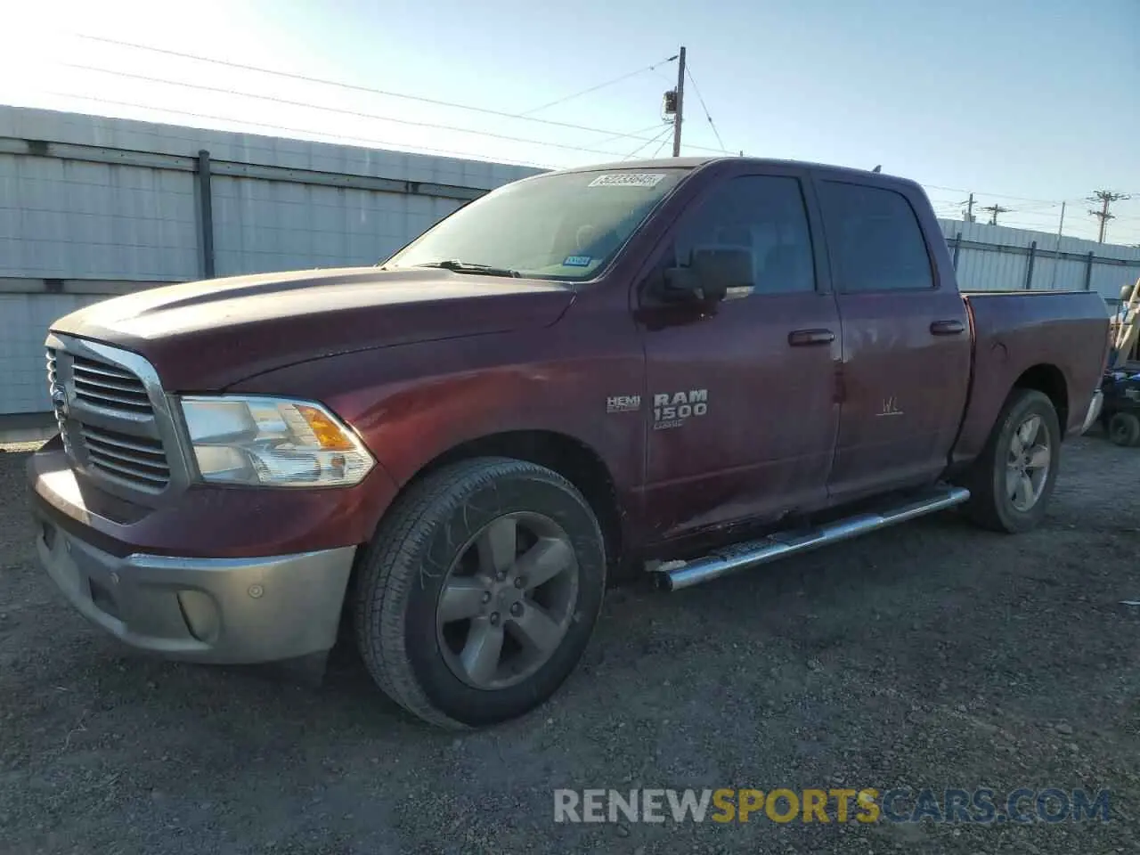 1 Photograph of a damaged car 1C6RR6LT7KS539462 RAM 1500 2019