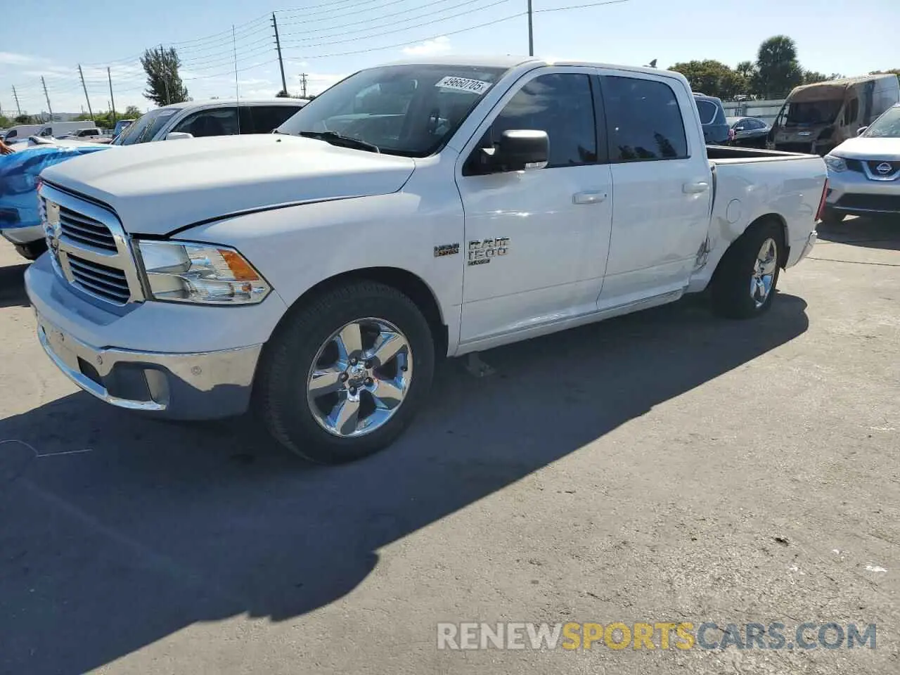 1 Photograph of a damaged car 1C6RR6LT8KS573328 RAM 1500 2019