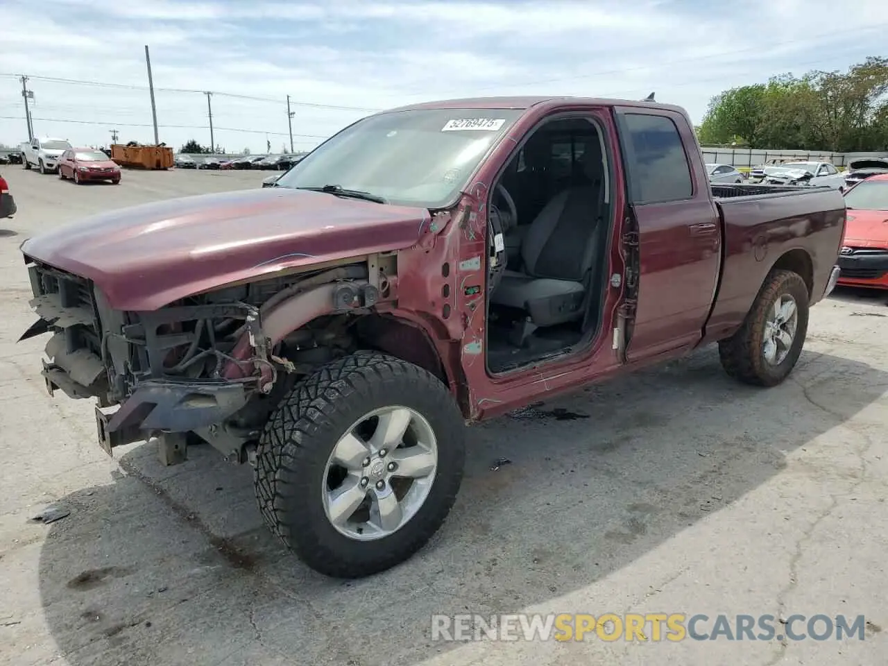 1 Photograph of a damaged car 1C6RR7GT7KS636631 RAM 1500 2019