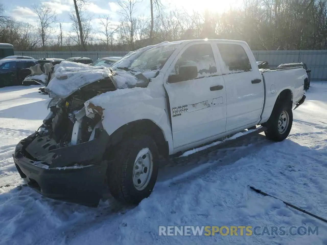1 Photograph of a damaged car 1C6RR7KG2KS672110 RAM 1500 2019