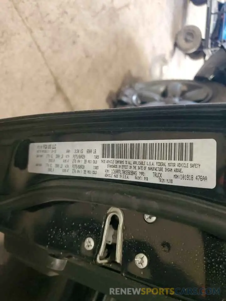13 Photograph of a damaged car 1C6RR7LT0KS569845 RAM 1500 2019