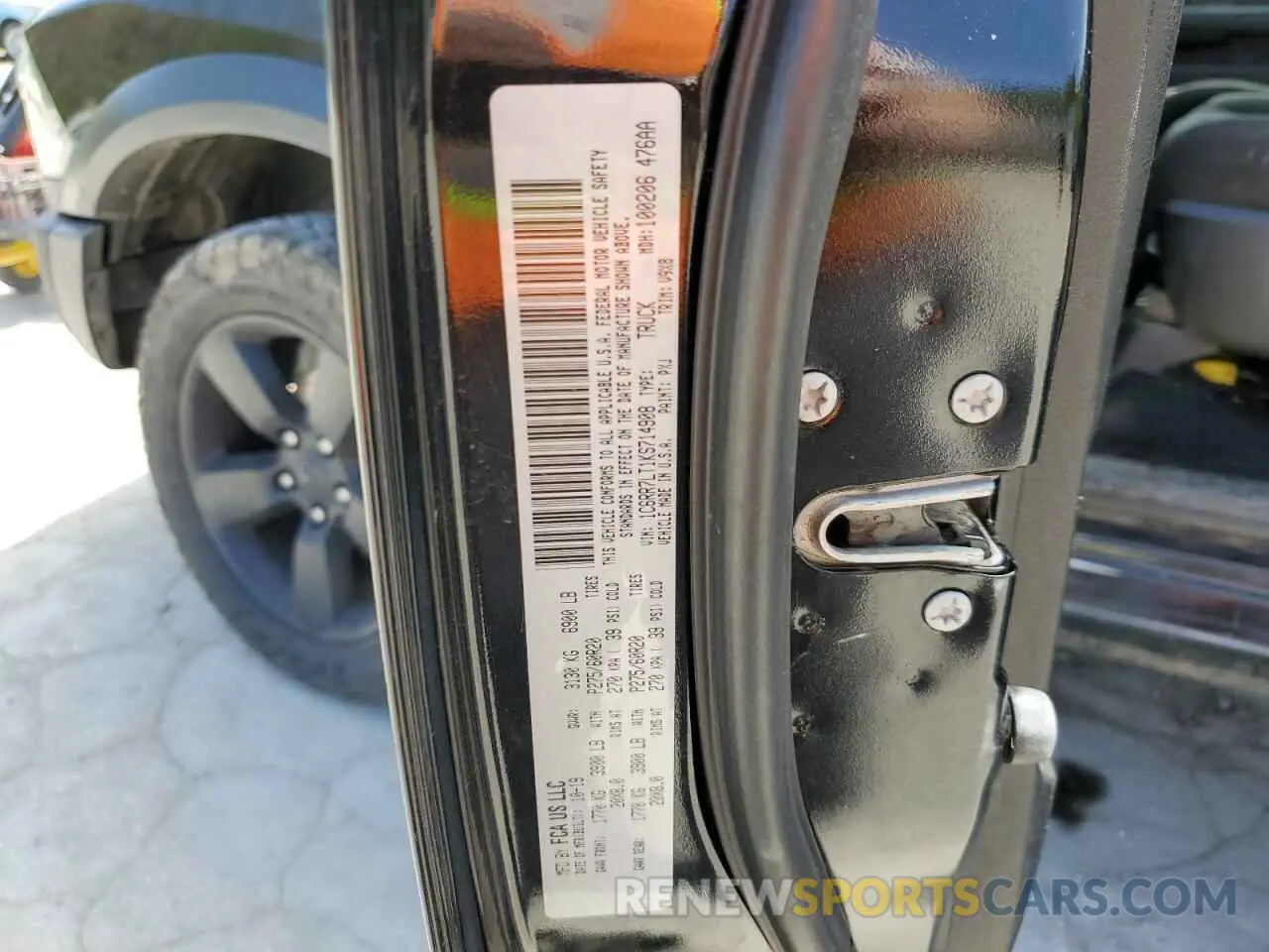 12 Photograph of a damaged car 1C6RR7LT1KS714908 RAM 1500 2019