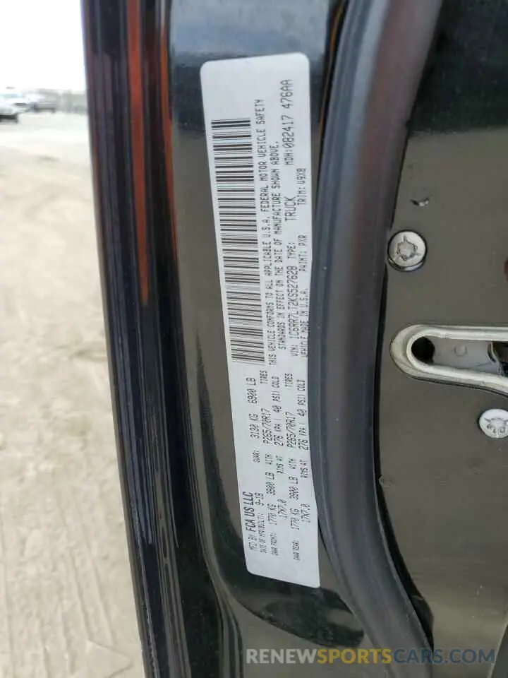 12 Photograph of a damaged car 1C6RR7LT2KS527628 RAM 1500 2019