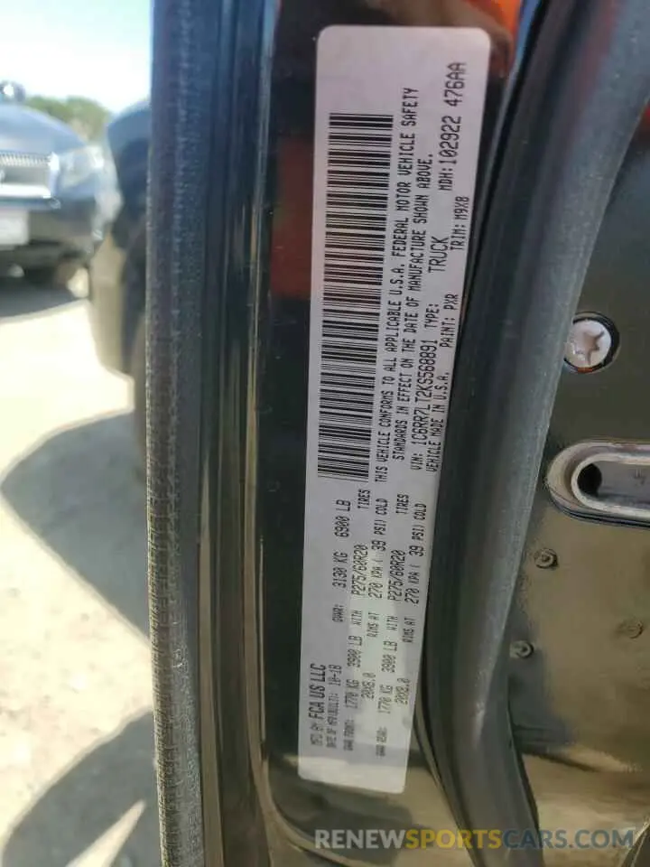 13 Photograph of a damaged car 1C6RR7LT2KS568891 RAM 1500 2019