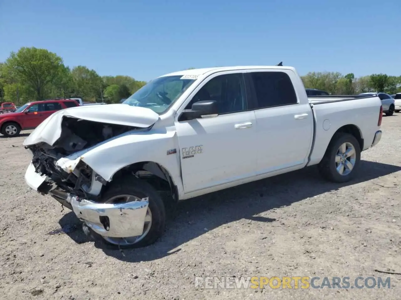 1 Photograph of a damaged car 1C6RR7LT2KS570012 RAM 1500 2019