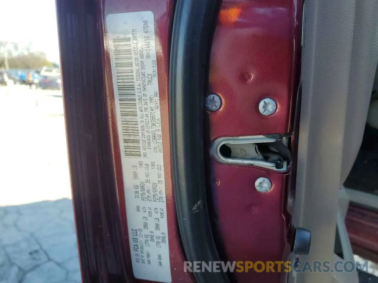 13 Photograph of a damaged car 1C6RR7LT3KS557141 RAM 1500 2019