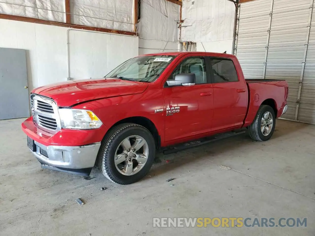 1 Photograph of a damaged car 1C6RR7LT5KS689818 RAM 1500 2019