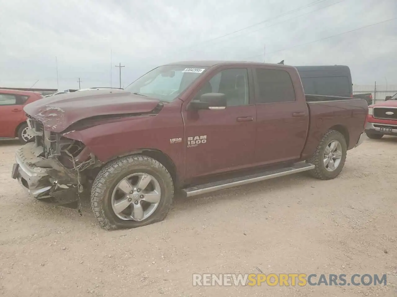 1 Photograph of a damaged car 1C6RR7LT7KS636229 RAM 1500 2019