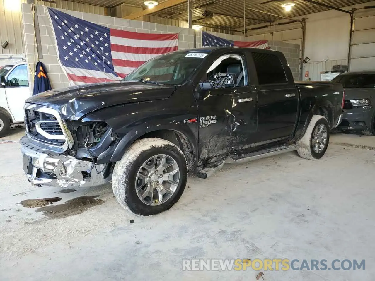 1 Photograph of a damaged car 1C6RR7NM3KS725138 RAM 1500 2019