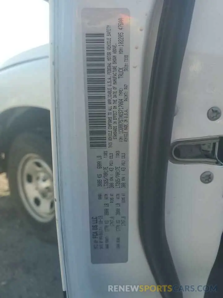 12 Photograph of a damaged car 1C6RR7STXKS717064 RAM 1500 2019
