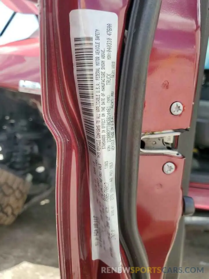 12 Photograph of a damaged car 1C6RR7TT0KS614461 RAM 1500 2019