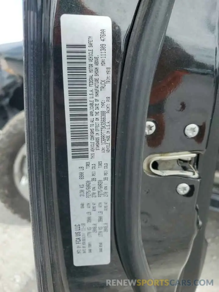 12 Photograph of a damaged car 1C6RR7TT5KS566388 RAM 1500 2019