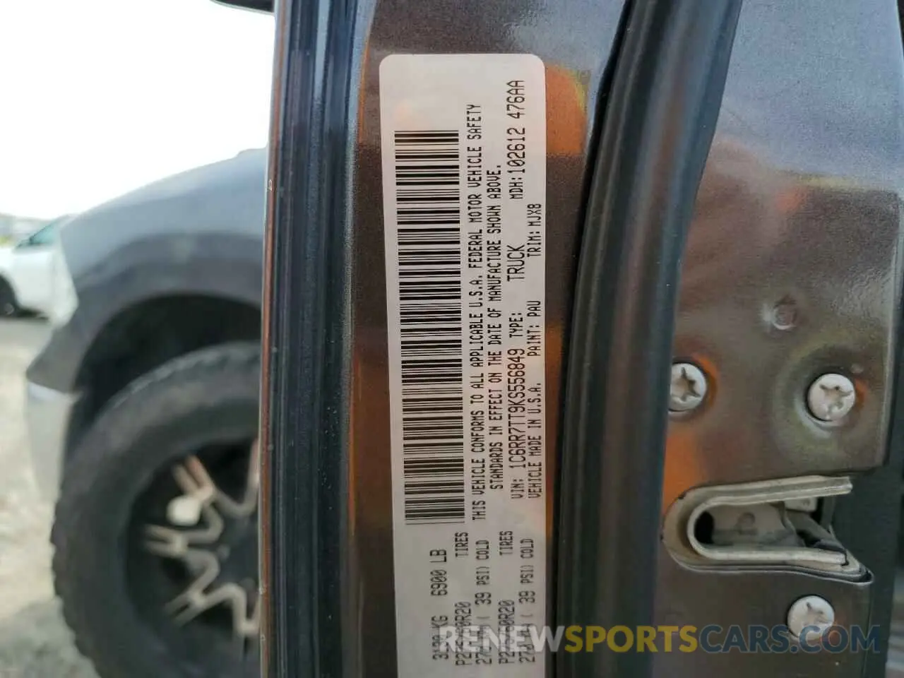 12 Photograph of a damaged car 1C6RR7TT9KS556849 RAM 1500 2019