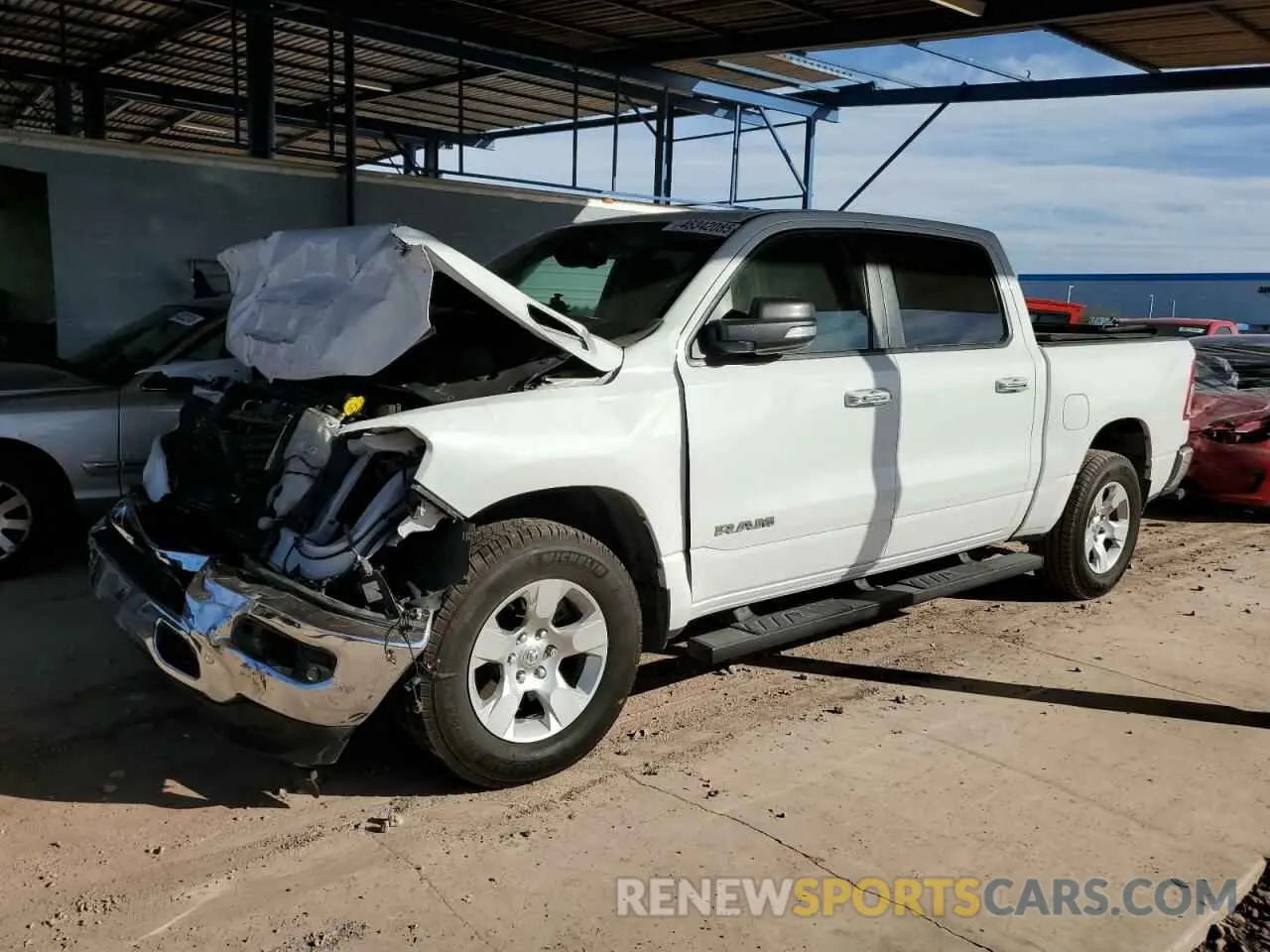 1 Photograph of a damaged car 1C6RREFT0KN684914 RAM 1500 2019
