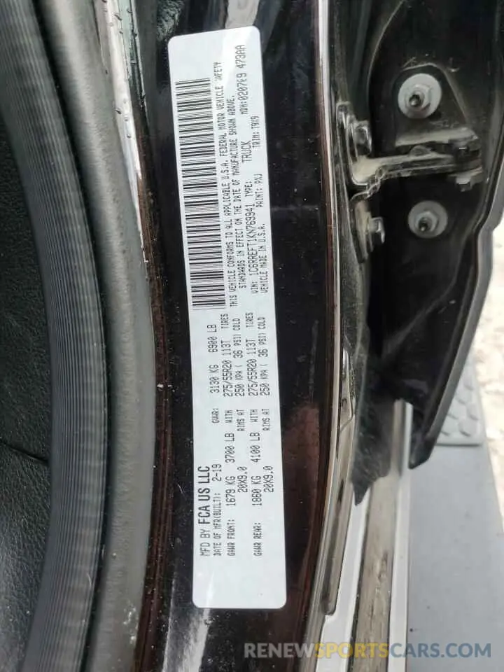12 Photograph of a damaged car 1C6RREFT1KN769941 RAM 1500 2019