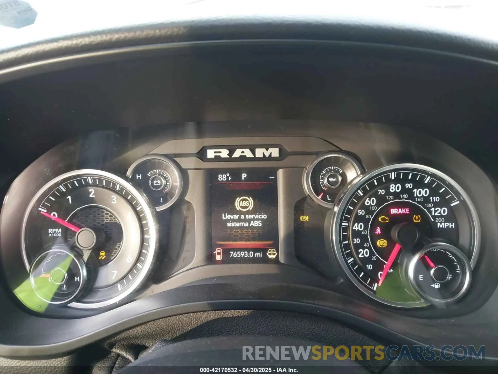 7 Photograph of a damaged car 1C6RREFT4KN828335 RAM 1500 2019